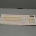 Wireless Keyboard and Mouse Combo, Full-Sized Wireless Keyboard and Adjustable DPI Mouse, 2.4GHz USB Receiver, Keyboard and Mouse for PC, Windows, Desktop, Laptop (Latte Color)