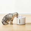 Amazon Basics Large Capacity Pet Water Fountain with Stainless Steel Top, Ultra Quiet, Easy to Clean, BPA Free, 3L, White, 3 Filters Included