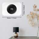 Wall Plate Cover Compatible with Google Nest Learning Thermostat (4th Gen), Practical Trim Kit for Nest Learning Thermostat 4, Snap fit Design (White, 2 Packs)