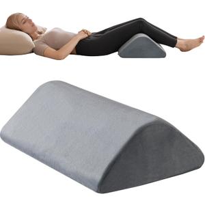 Knee Wedge Pillow 6.3'' for Post-Surgery Recovery-Leg Elevation Support for Sleep Position, Alleviating Lower Back & Hip Pain Enhancing Circulation in Ankles Legs Triangle Pillow with Removable Cover