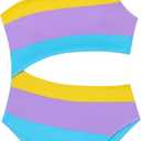 Girl Two Piece Swimsuits Adjustable Straps Bikini Sets with Chest Pad Size 9-16Y
