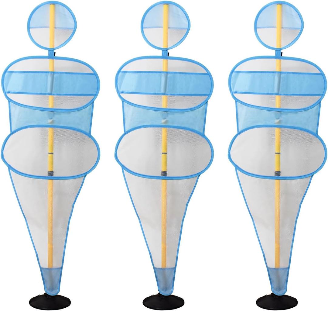 TNZMART Football Dummies Free-Kick Training Mannequin Portable Defender Practice Dummy Soccer Agility Poles with Mesh Dummy (4.9 FT)