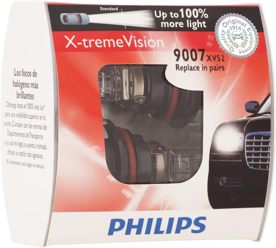 Philips 9007 X-tremeVision Upgrade Headlight Bulb (Pack of 2)