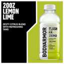 BODYARMOR Flash I.V. Zero Sugar Electrolyte Beverage, Lemon Lime, Hydration Drink For Rapid Rehydration, Post Workout Recovery, 20 Fl Oz (Pack of 12)