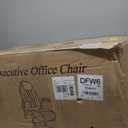 Office Desk Chair, Ergonomic Computer Chair with Padded Flip-Up Arms and Adjustable Lumbar Support, PU Leather Executive Chair with Tilt Lock and 360 Swivel Rolling Wheels for Work, Study (Brown)