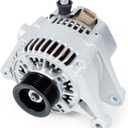 Alternator Fit for Pontiac Vibe 2003-2008, Toyota Corolla 2003-2008/Celica 2000-2005/Matrix 2003-2008/MR2 Spyder 2000-2005, 1.8L #Replace 1022111900 13878 12V 80A 6-Groove Pulley Alternator