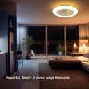 Orison Ceiling Fans with Lights- Low Profile Ceiling Fan with Light 22.4 LED Dimmable Ceiling Fans with Remote Control,Smart 3 Light Color and 6 speeds 7 Blades