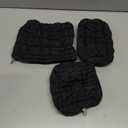 Huhumy 3 Pcs Puffy Makeup Bag Quilted Cosmetic Pouch for Women Cute Checkered Travel Toiletry Bag Puffer Makeup Organizer Purse Pouch Preppy Pencil Case with Zipper(Black)