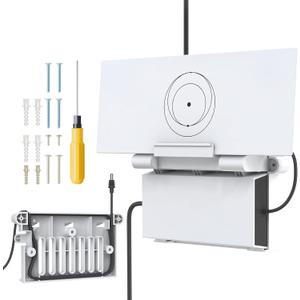 2 in 1 Starlink Gen 3 Router Mount & StarLink Gen 3 Power Supply Holder, Starlink Mesh Router Wall Mount Bracket for Indoor RV, Star Link V3 Mounts Accessories Space Saving (White)