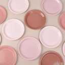 AimFun 24Pcs Dusty Pink Paper Plates Gradient Pink Party Plate 9 Inch Disposable Round Dinner Plates for Birthday Wedding Baby Bridal Shower Party Supplies Tableware Decor