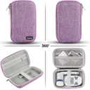 Diabetes Travel Case EVA Hard Shell Diabetic Supplies Bag Organizer for Blood Sugar Testing Kit, Glucose Monitor Kit with Meter, Glucose Test Strips, Lancets, Lancing Device, Alcohol Wipe (Purple)