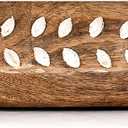 Mango Wood Table Centerpiece  Hand-Carved Home Decor Bowl for Farmhouse, Country & Modern Rustic Interiors (12" X 12" X 2.5")