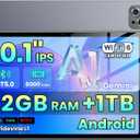 2026 Android Tablet with Gemini AI, 12GB+64GB+1TB Expand, 10.2inch Tablet,Octa-core CPU, Dual Camera, WiFi6, 6000mAh Battery2026,Widevine L1, Split Screen, Family & Work (Gray)