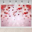 Mocsicka 7x5ft Valentines Day Backdrop-Red Heart Decoration Backdrops, Galentine's Day Photography Photo Props Backdrops Props