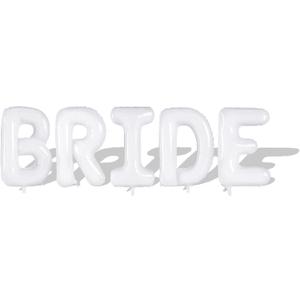 40inch Bride Balloons - Jumbo Bride to Be Balloons for Bridal Shower Bachelorette Party Decorations and Engagement Party Supplies, White