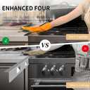 Stove Gap Covers 316 Stainless Steel,Stove Gap Filler,Heat-Resistant Oven Side Gap Filler,Between Stove and Counter Slide In Range Trim Kit for Kitchen,2 Pack (23.2 Matte Black)