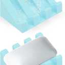 Silicone Soap Dish for Bar Soap Holder for Shower Bathroom Self Draining Waterfall Drying Tray Keep Soap Bars Dry Clean & Easy Cleaning (Sky Blue,2)