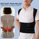 Posture Corrector for Women and Men Back Brace Lower Back Pain Relief Straighter Instant Shoulder Straightener Hunchback Adjustable Lightweight Scoliosis Lumbar Spine Upgraded Straps Black Medium (Black, M)