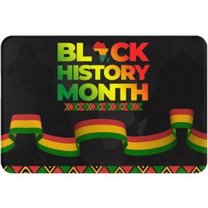 Black History Month Doormats Door Mat Non Slip Rug Welcome Mats Decorative Rugs for Entrance Bedroom Bathroom Outdoor Indoor 16 * 24 Inches (One Size)