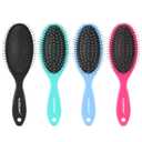 4 Pack Detangling Hair Brush - Air Cushion Detangler Hairbrush with Ultra Soft Bristles for Effortless Tangle Removal For Wet Dry Damaged Curly Fragile Hair for Women Men Boys Girls Adult Kids (Black+Green+Blue+Red)