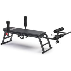 Sunny Health & Fitness Full Body Traction & Stretch Machine for Lumbar Stretching, Flexibility Training, Mobility Support, and Optional Decompression Bench/Table