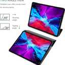 ProCase Smart Case for iPad Pro 12.9 2022/2021/2020/2018, Slim Stand Hard Back Shell Smart Cover for iPad Pro 12.9" 6th Gen/5th Gen/4th Gen/3rd Gen -Black