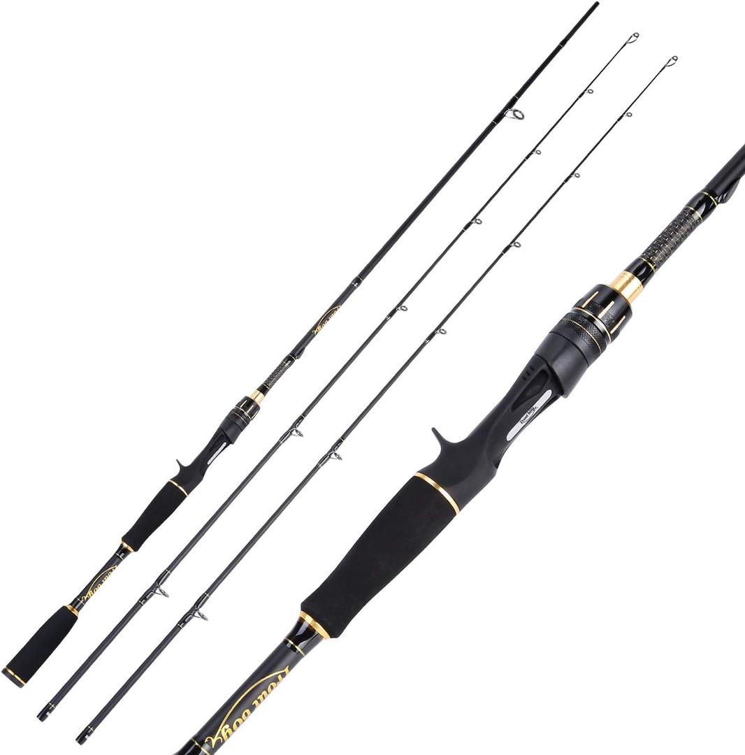 Sougayilang Fishing Rods - IM6 Graphite Blanks Casting & Spinning Rods, 2-Piece Rods with Extra Tip Section,Power Transition System, EVA Handle