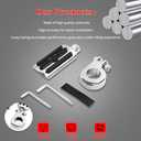 1.25" Highway Footpegs, Adjustable Footrest Mounting P-Clamps Compatible with Harley Sportster Touring Softail Dyna Honda Kawasaki Suzuki Yamaha with 1-1/4" Engine GuardChrome