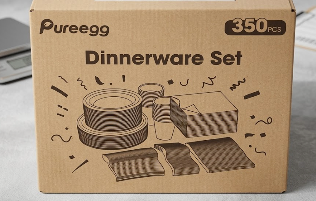 PUREEGG Dinnerware Set 300 Pieces