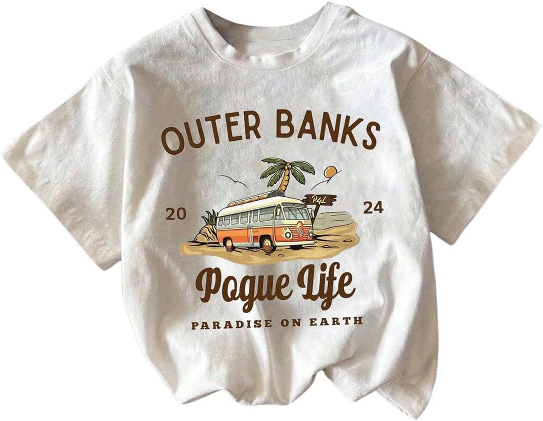 SOLY HUX Women's Graphic Tees Letter Print Vintage T Shirt Crewneck Short Sleeve Summer Tops (Yellow, S)