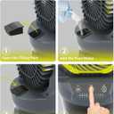 30000mAh Misting Fan Portable Battery Powered Fan with 2L Water Tank,Portable Mist Cooling Fans for Outdoor Camping Tent-120Auto Oscillating,4 Wind Speeds & Spray Modes,RGB Light Gray-Green