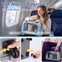 Rolling Pet Carrier with Detachable Wheels - 18x11x11 TSA Airline Approved for Southwest Delta United American, Soft Sided Expandable Travel Bag for Small Dogs & Cats up to 15Lbs, Fits Under Seat