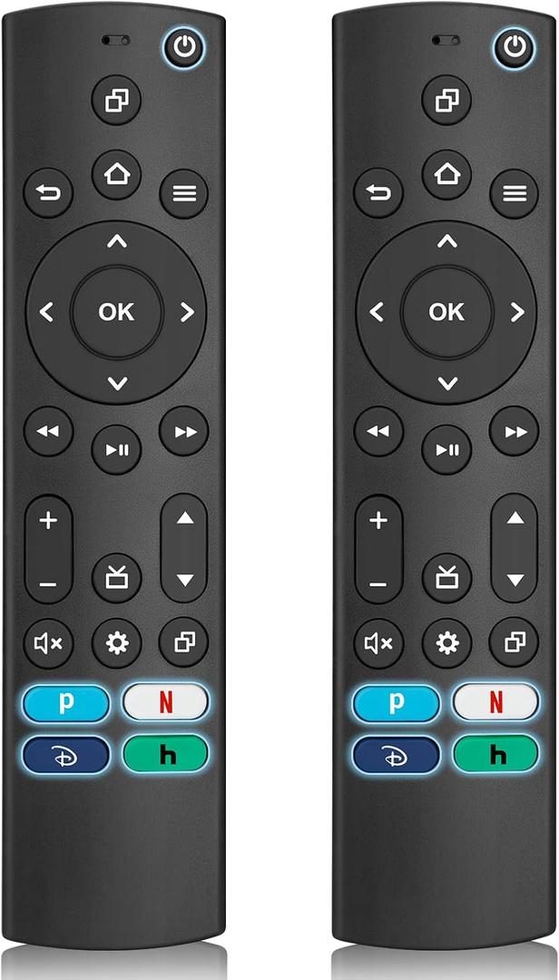 (Pack of 2) Universal Remote Control for Insignia/Toshiba/Samsung/TCL/Vizio/Pioneer/Roku Smart TVs Remote Replacement, Compatible with Voice Smart TV