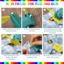 Chumia 3576 Pcs Tagging Guns for Clothes Labels Attacher Stitch Guns for Clothing with 3000 Barbs, 5 Needles and 100 Price Tags, Sewing Kit for Retail Stores, Garage Yard Sales(Colorful)