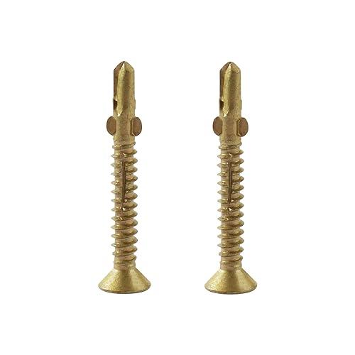 #10 x 1-5/8" Reamer Tek Torx/Star Head Self-Drilling Wood to Metal Screws - Tek Screws for Flatbeds, Trailers, or for Fastening Wood to Steel - T-25 Torx Screw Head (Count Undetermined)