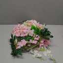 BLEUM CADE 10Pcs White & Pink Fake Wisteria Hanging Flowers, 3.6Ft/Pcs Artificial Wisteria Garland, Hanging Flowers for Wedding Party Home Backdrop Wall Decoration