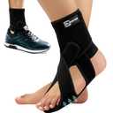 AFO Foot Drop Brace for Walking, Plantar Fasciitis Night Splint, Ankle Foot Orthosis, Drop Foot Brace w/Arch Support Relief Pain for TBI, ALS, MS, Stroke, Fracture, Spinal Cord Injury Left (Black)