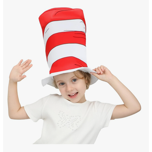 Leadtex Red &White Striped Stovepipe for kids and adults,Top Hat Halloween Cat Cosplay Costume Accessories and Headwear