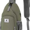 SKYSPER Sling Bag RFID Crossbody Sling Backpack Cross Body Shoulder Bag Travel Hiking Daypack for Women Men (Light Taupe)