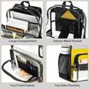 PAMANO Clear Backpack Heavy Duty Transparent See Through Bag for College Work Travel Security