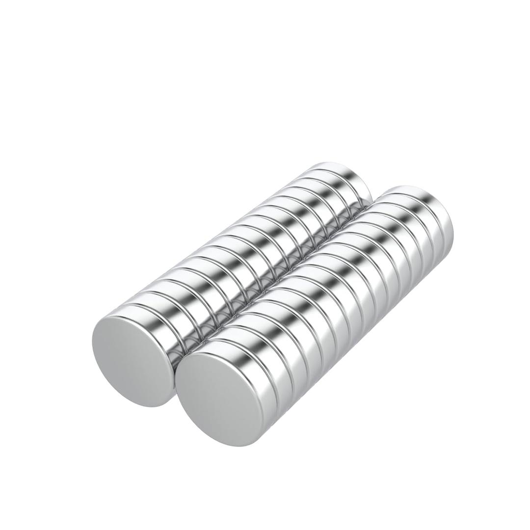 30Pcs N52 Mini Neodymium,12mm x 3mm Super Strong Magnet (Silver)
