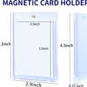QTYORD 50 Pack 35PT Magnetic Card Holder for Trading Cards, One-Touch Card Case Holder for Baseball Football Sports MTG TCG Collectable Cards