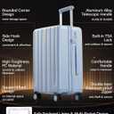 Hanke Upgraded Elite 20 Inch Carry On Luggage 22x14x9 Airline Approved,PC Hard Shell Suitcases with Wheels, TSA Lock, Explosion-Proof Zipper Suitcase for Business Travel Men & Women,Mist Blue