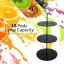 Pod Holder for Ninja Thirsti, 15-Flavor Storage Organizer for Thirsty Drink System, Water Flavoring (Black)