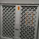 MYPET North States Paws Portable Pet Gate: 26-40" Wide. Pressure Mount. No Tools Needed. Made in USA. Dog Gate 23" Tall, Expandable, Durable Dog Gates for Doorways, Light Gray, 40"W x 23"H