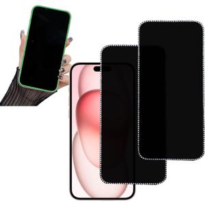 2PCS Glitter Privacy Screen Protector Suit for for iPhone 17Promax/iPhone 16 ProMax, Anti-spy Diamond Bling Shiny Sparkling Tempered Glass Suit for for iPhone 17Promax/iPhone 16 pro max 6.9 Inch