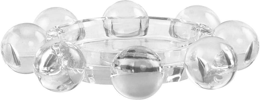 Crystal Candle Holders Pillar Candlestick Decorations for Home Party Dinner Christmas, Suitable for Large Cylindrical Candles, Clear