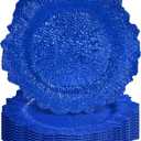 Royal Blue Charger Plates Bulk 10Pcs - 13" Elegant Royal Blue Chargers for Dinner Plates, Wedding & Event Decorative Charger Plates Set
