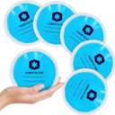 ICEWRAPS Round Ice Packs for Injuries Reusable, Hot and Cold Gel Ice Packs for Injuries, Hot & Cold Packs Compress Soft & Flexible, Fast Relief & Recovery - Pack of 5 - Blue
