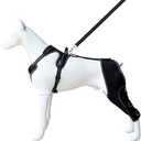 Adjustable Dog Knee Brace with Leash, Hind Leg Support for Joint Pain, ACL Injury Recovery, Anti-Lick Wrap Harness Set, XL